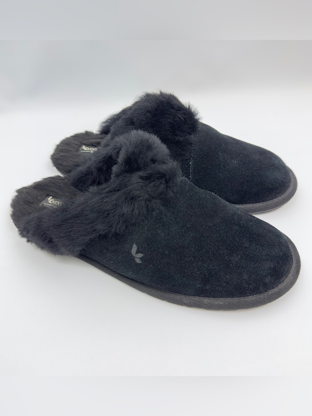 Koolaburra by UGG Milo Women’s Size 10 Black Suede Shearling Fur Slippers